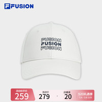 FILA FUSION斐乐潮牌女帽棒球帽2024夏季运动帽遮阳帽鸭舌帽 纶度白-WT 340