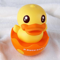 B.Duck 小黄鸭音乐不倒翁玩具0-1-3岁新生儿宝宝女孩早教摇摆鸭颜色随机六一儿童节礼物