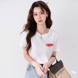 jeanswest真维斯春夏季女装潮流时尚圆领上衣穿搭透气舒适短袖t恤女