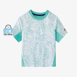 FILA 斐乐 男小童（105-130）T恤男童圆领运动针织短袖衫