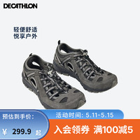 迪卡侬（DECATHLON）登山鞋男户外防滑凉鞋夏季透气耐磨轻便徒步鞋NH500NH900 铅灰色-防撞款-NH500 43