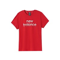 new balance NB奥莱正品女款夏季logo透气短袖舒适运动针织圆领T恤