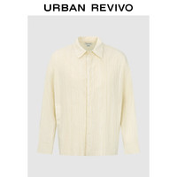 URBAN REVIVO 男士时尚设计感宽松肌理翻领夹克 UML140028