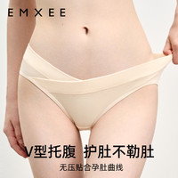 88VIP：EMXEE 嫚熙 孕妇内裤女士纯棉3条装抑菌低腰托腹秋冬孕早中晚期专用