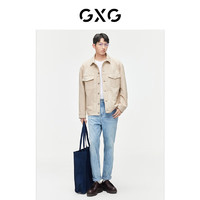 GXG男装双色仿麂皮绒夹克外套2024春季新品#GFD12104081