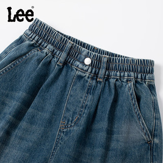 Lee儿童水洗牛仔裤2024夏季男女童装时尚外穿休闲百搭直筒长裤子 蓝色 110cm