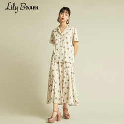 Lily Brown 莉莉 布朗 春夏  清新少女印花短袖开领衬衫LWFT211058
