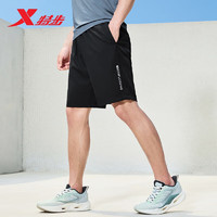 XTEP 特步 男短裤夏季裤透气训练五分裤运动跑步裤878229970140 正黑色 L