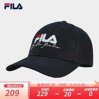 FILA 斐乐官方情侣款棒球帽2024夏新款时尚休闲运动遮阳帽鸭舌帽  XS