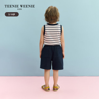 Teenie Weenie Kids小熊童装24夏季新款男童纯棉撞色条纹背心T恤