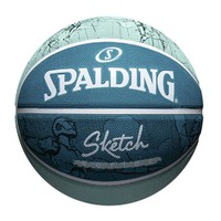 SPALDING 斯伯丁 素描系列 成人青少年耐磨比赛训练室内室外篮球橡胶7号球