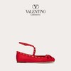 GIOVANNI VALENTINO 卓凡尼·华伦天奴 VALENTINO 华伦天奴 ROCKSTUD系列 女士芭蕾舞鞋 3W0S0HB6MJUJU5 红色 38