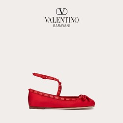 GIOVANNI VALENTINO 卓凡尼·华伦天奴 VALENTINO 华伦天奴 ROCKSTUD系列 女士芭蕾舞鞋 3W0S0HB6MJUJU5 红色 38