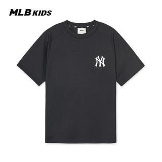MLB儿童男女童时尚潮流宽松条纹队标速干T恤短袖24春夏 米白色 140cm