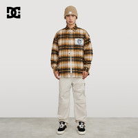 DC SHOES DCSHOES 官方正品春季男士长袖衬衫个性时尚百搭刺绣格子衬衫