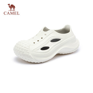 骆驼（CAMEL）春夏季外穿休闲厚底包头拖时尚休闲款洞洞鞋 L24M533697白色 (女款) 37