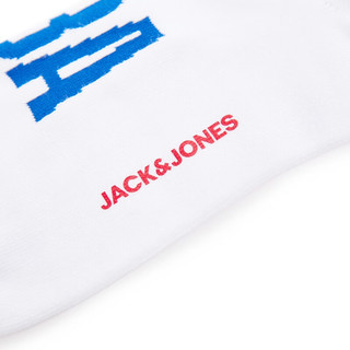 杰克·琼斯（JACK&JONES）NBA联名男士简约百搭简约袜子柔软运动休闲短筒袜男袜22421Q032 A06 本白色 M
