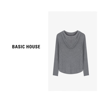 Basic House/百家好长袖针织衫时尚休闲百搭针织衫-B0624H5Q512 白色 M85-115斤