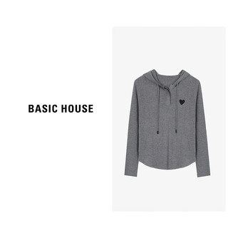 Basic House/百家好长袖针织衫时尚休闲百搭针织衫-B0624H5Q512 白色 M85-115斤