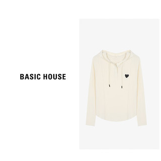 Basic House/百家好长袖针织衫时尚休闲百搭针织衫-B0624H5Q512 白色 M85-115斤