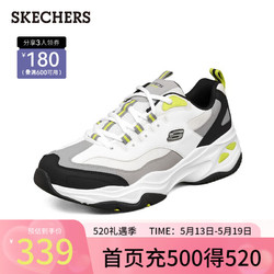 SKECHERS 斯凯奇 男女鞋厚底老爹撞色熊猫鞋时尚街潮复古跳色拼接149492\/237226 男款/白色/黑色/WBK 男款42 男款/白色/黑色/灰色/WBGY 男款40