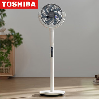TOSHIBA 东芝 落地式遥控循环直流变频电风扇16档风速调节柔风低噪关机自动复位DSB600XCN（线下同款）