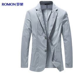 ROMON 罗蒙 冰丝防紫外线防晒衣西服男士夏季薄款休闲小西装外套单西上衣男装