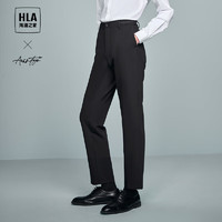 HLA海澜之家西裤男春季24轻商务时尚系列挺括裤子男 黑色（净色）(20) 175/84A(L)
