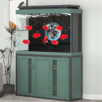 SUNSUN 森森 鱼缸大型生态超白玻璃金鱼缸客厅落地水族箱