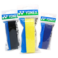 YONEX 尤尼克斯 羽毛球拍手胶防滑吸汗毛巾握把胶AC-402C黄+黑+蓝3条装