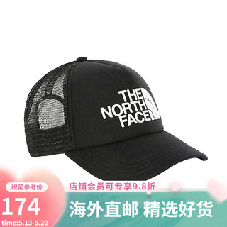 The North Face北面美版TNF LOGO TRUCKER棒球帽运动帽户外透气休闲防晒 KY4-黑/白 One size