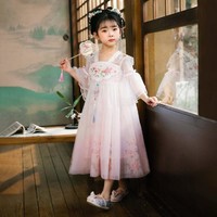 波亚米特 女童国风公主裙夏季2024新款连衣裙中大童汉服裙子新中式夏装