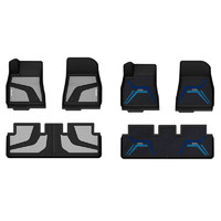 DOGU 特斯拉model3煥新版專用 全TPE汽車腳墊+毯面 雙層腳墊六件套