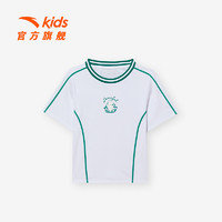 百亿补贴：ANTA 安踏 综训系列 | 安踏儿童女小童运动短袖T恤2023年夏季新款纯棉吸汗