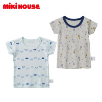 MIKI HOUSE MIKIHOUSE 短袖男童内衣T恤短袖日本制
