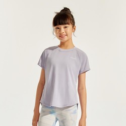 moodytiger 女童短袖T恤夏季轻薄户外运动上衣亲子装修身