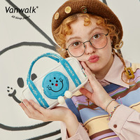 vanwalkVANWALK HALO 原创自制小众卡通笑脸化妆包简约可爱零钱收纳小包 奶油笑脸蓝