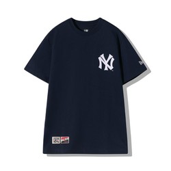 NEW ERA 纽亦华 2024新款NY贴布标短袖T恤男女情侣MLB宽松百搭t恤潮