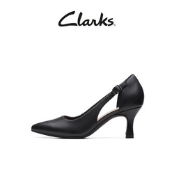 Clarks 其樂 卡塔系列女鞋24夏季鏤空尖頭涼鞋時尚高跟鞋女
