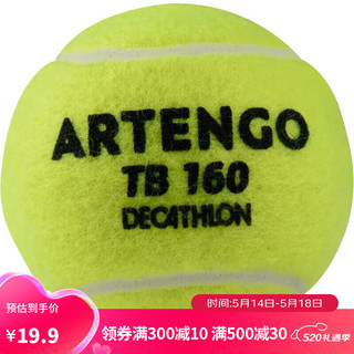 DECATHLON 迪卡侬 网球袋装球箱装球大包装有压耐打TEN网球TB160 -黄色 4103516