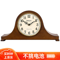 威灵顿 座钟  实木台钟客厅古典座钟复古时钟木质坐钟中式石英钟 实木座钟T20249A