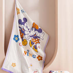 Disney 迪士尼 浴巾纯棉纱布儿童洗澡大毛巾全棉柔软吸水不掉毛加大裹巾