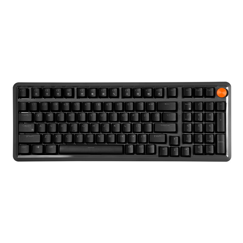 MK9機械鍵盤有線鍵盤游戲鍵盤 GASKET結構98配列單光 音量旋鈕鍵線分離 曜石黑