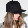 GLO-STORY 帽子 男女同款棒球帽光身平沿嘻哈帽MMZ724016黑色