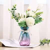 TaTanice 玻璃花瓶 插花瓶干花仿真花水培插花玫瑰百合花富貴竹器客廳擺件