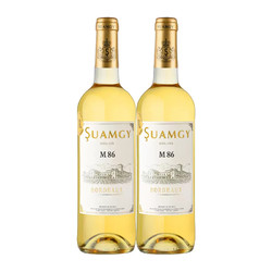 Suamgy 圣芝 红酒 M86法国进口波尔多AOC半甜白葡萄酒750ml×2瓶