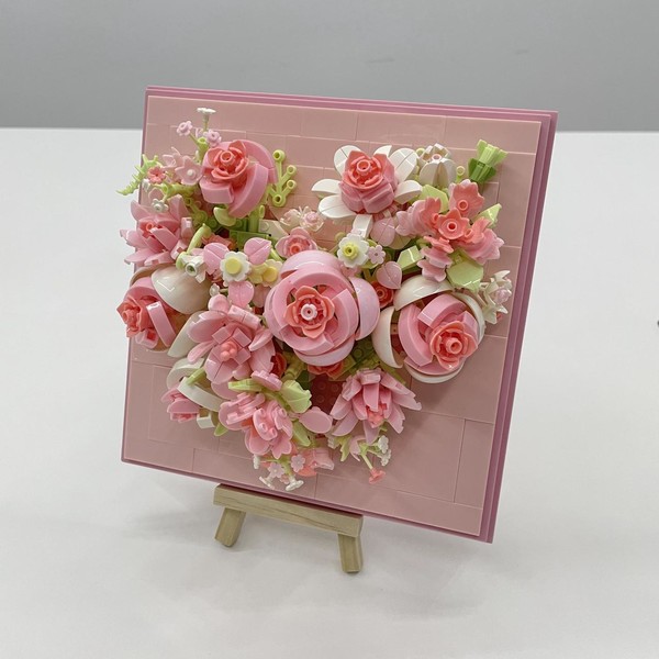 以花之名，言我所爱，未及爱心立体玫瑰花积木开箱分享