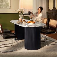 KUKa 顾家家居 法式复古天然大理石餐桌奢石餐桌椅7208T-1
