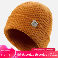 DECATHLON 迪卡侬 帽子秋冬保暖针织帽时髦滑雪帽撒哈拉黄（56-59cm）-4518544