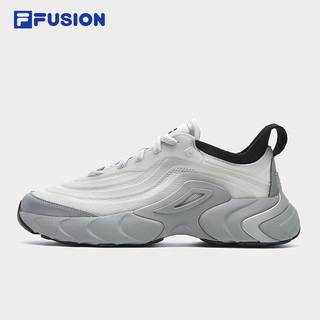 FILA FUSION斐乐潮牌男鞋FUSION RAY IV未来潮鞋2024夏休闲鞋 雪白/银灰色-SS 42